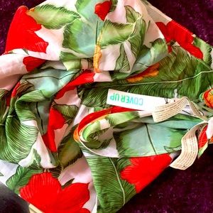 Orange and green wrap around sarong